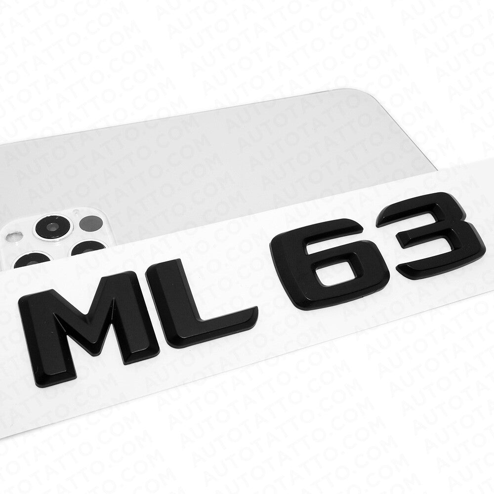 Benz ML 63 AMG Letter Emblem Trunk Logo Nameplate Badge Decorate Sport Black