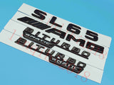 Gloss Black Flat " SL65 AMG BITURBO " Trunk Embl Badge Sticker for Mercedes Benz