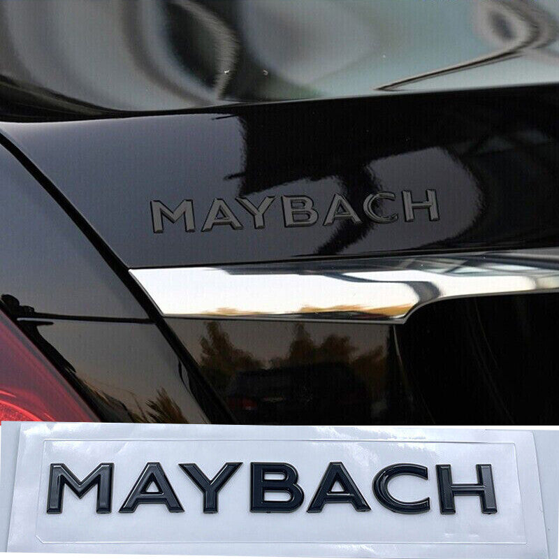 4pcs Black For " MAYBACH " Emblem Auto Side Fender Badge for Mercedes-Benz W222