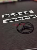 Gloss Black GLC43 AMG and Rear Star replacement PACKAGE Badge Sticker X253 GLC