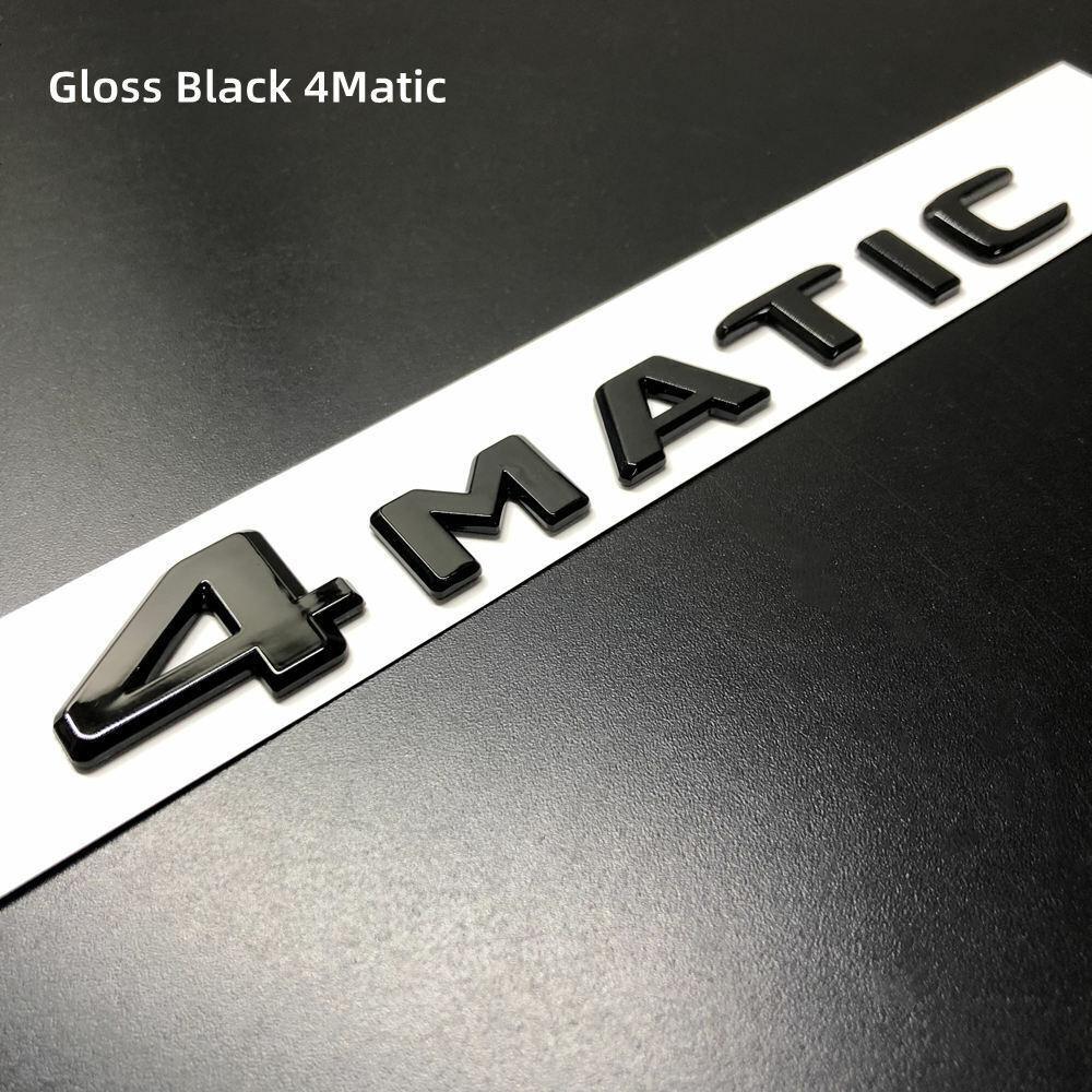 2pcs Letter 4Matic + C350 Gloss Black Car Rear Trunk Lid Emblem Badge 2017-2023