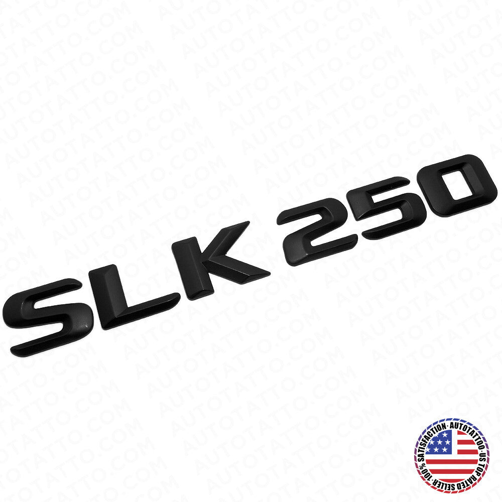 2015 SLK 250 AMG Letter Emblem Trunk Logo Nameplate Badge Decorate Matte Black