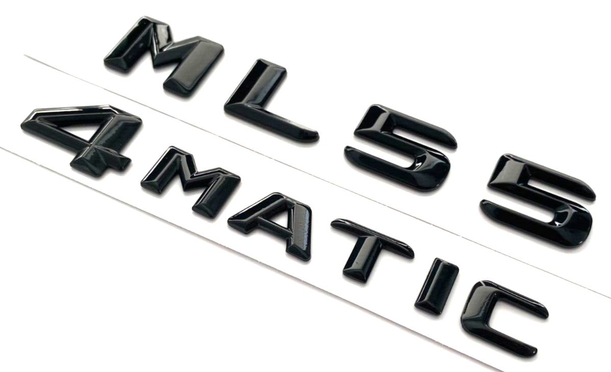 Gloss BLACK ML55+4MATIC FOR MERCEDES ML550 REAR TRUNK EMBLEM BADGE NAMEPLATE