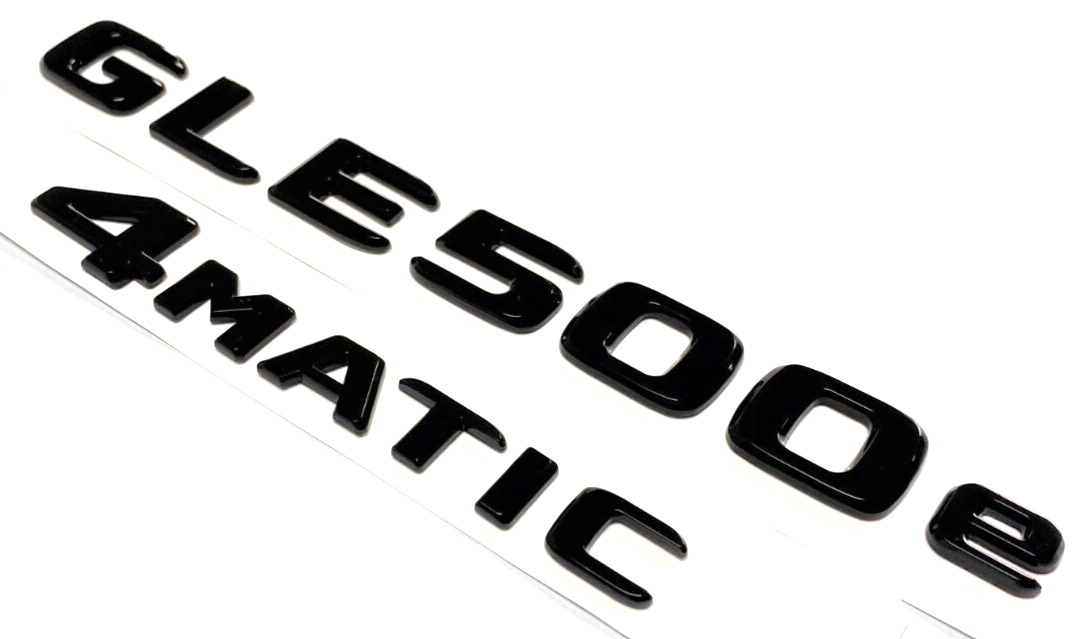 GLE500e+4MATIC BLACK FOR MERCEDES GLE500e LIFTGATE REAR TRUNK EMBLEM BADGE PLATE