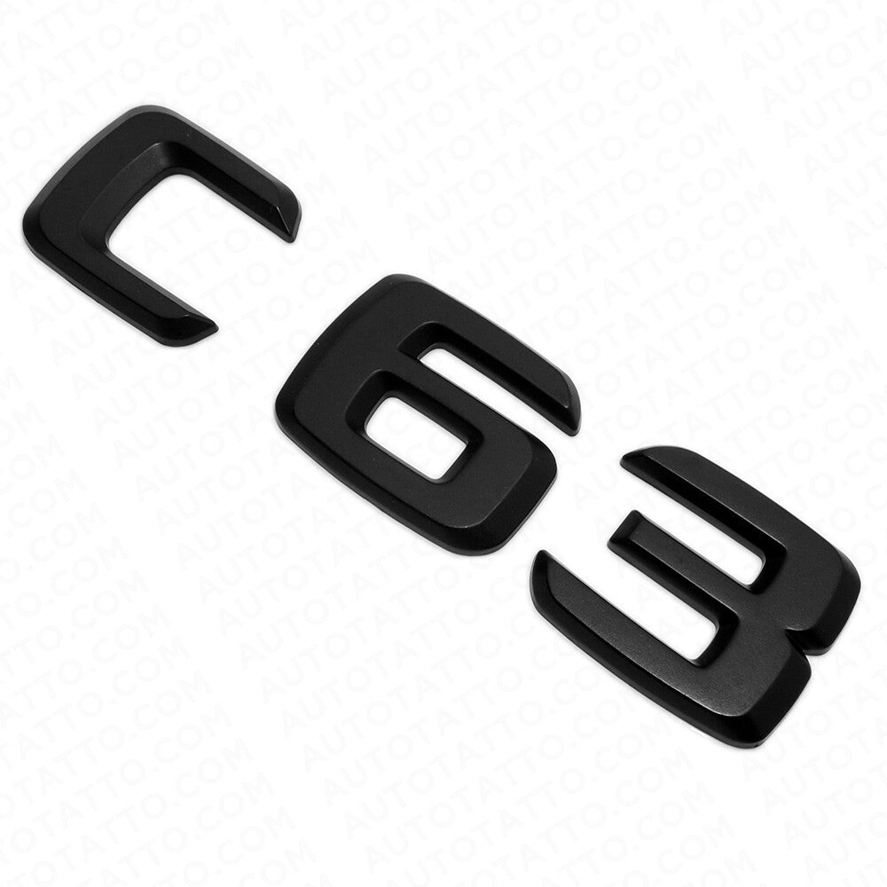07-15 C 63 AMG Letter Emblem 3D Trunk Logo Nameplate Badge Decorate Sport Black