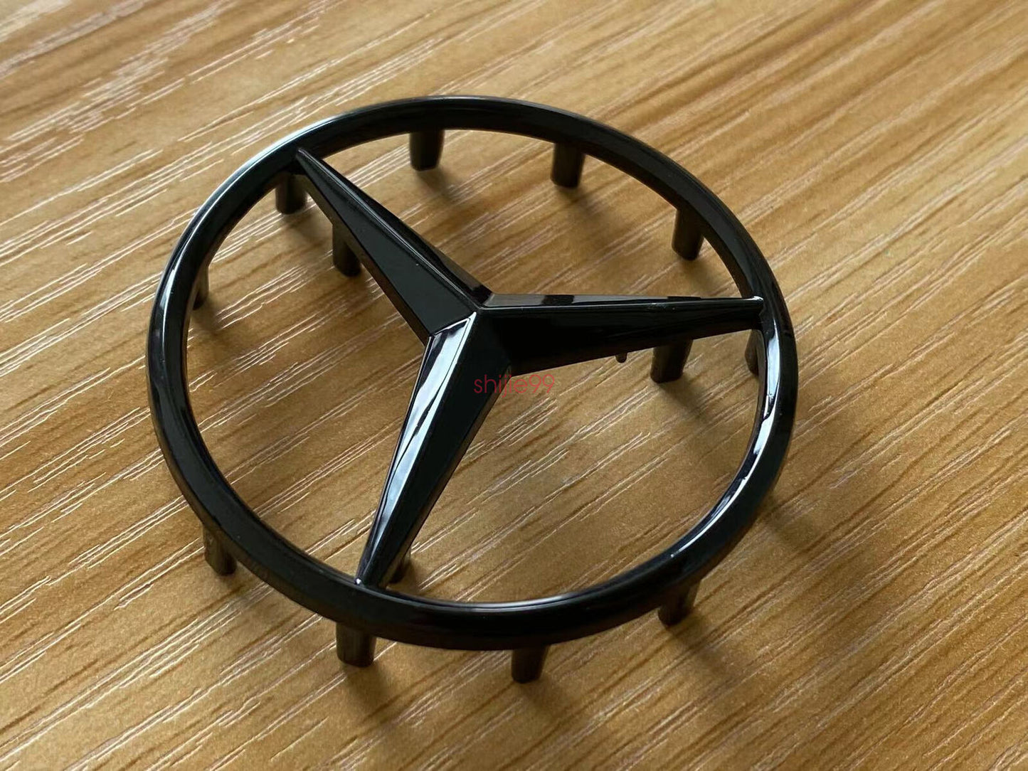New FOR Mercedes-Benz M-B w/ Pins Glossy Black Star Emblem Badge 2" 52mm AMG