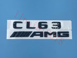 NEW Gloss Black CL63 + AMG Letters Trunk Embl Badge Sticker for Mercedes Benz