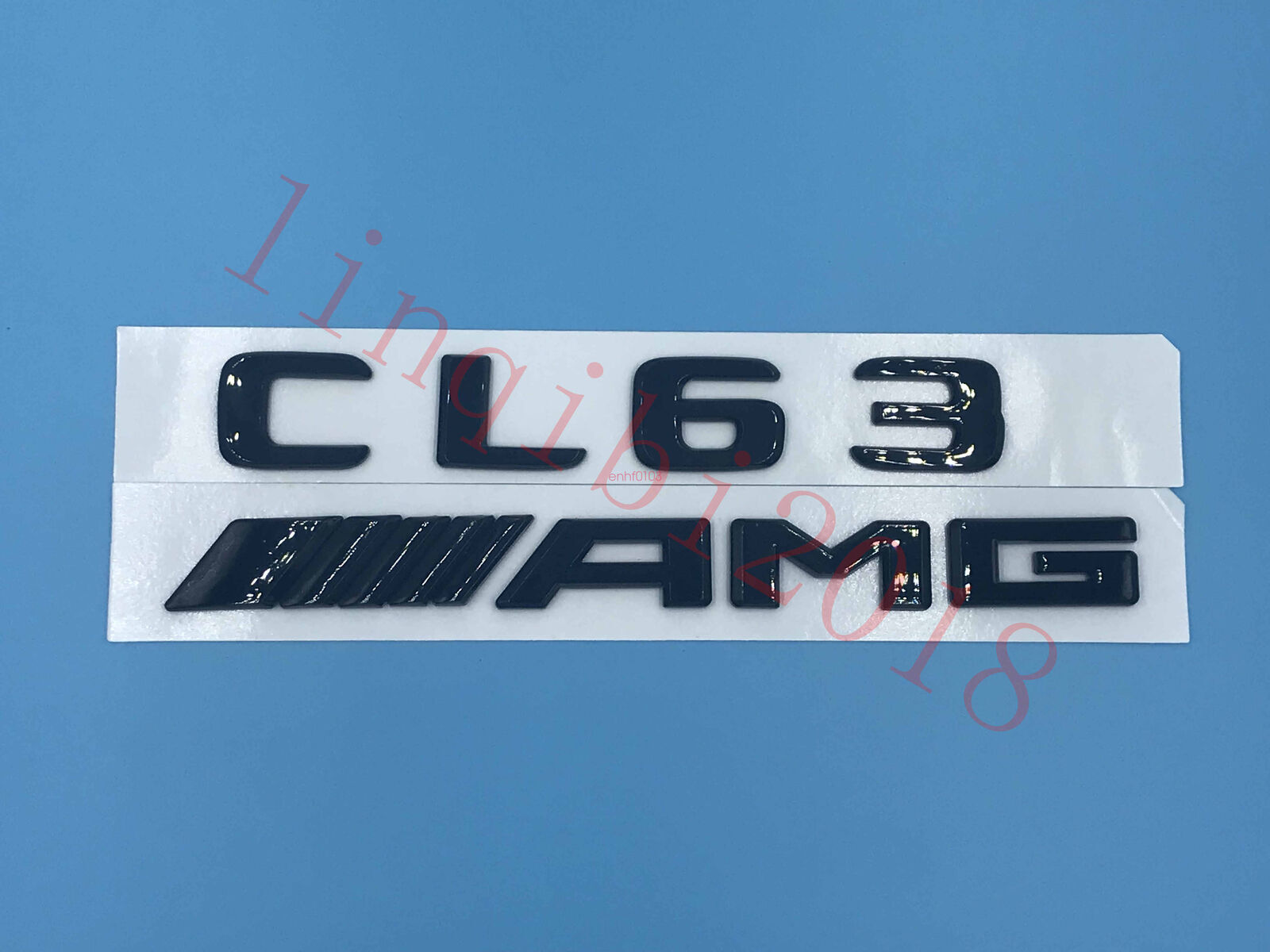 NEW Gloss Black CL63 + AMG Letters Trunk Embl Badge Sticker for Mercedes Benz