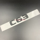 Glossy Black C63 AMG V8 BITURBO Trunk Emblem Badge Sticker For Mercedes-Benz C63