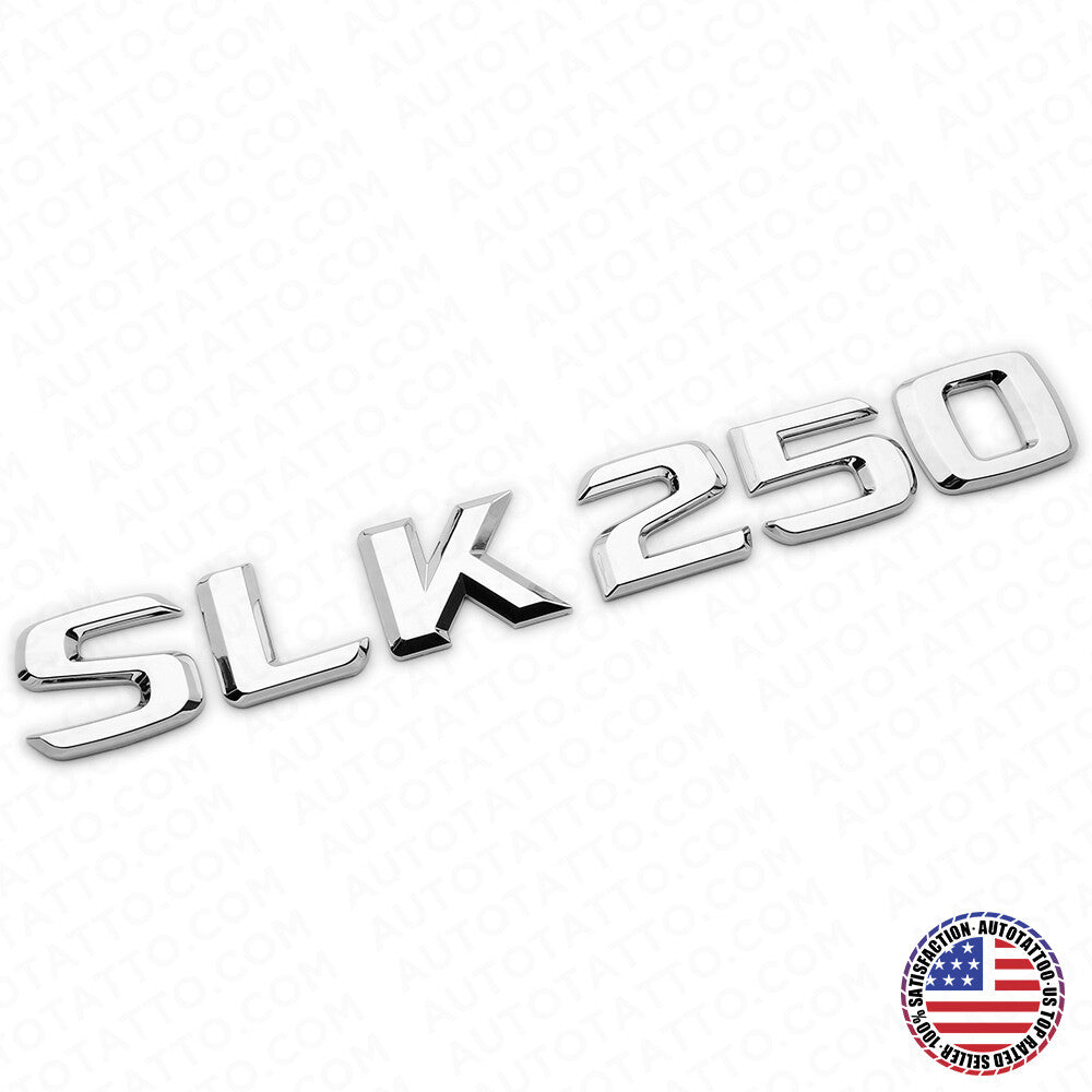 12-14 SLK 250 AMG Letter Emblem Trunk Logo Nameplate Badge Decorate Sport Chrome