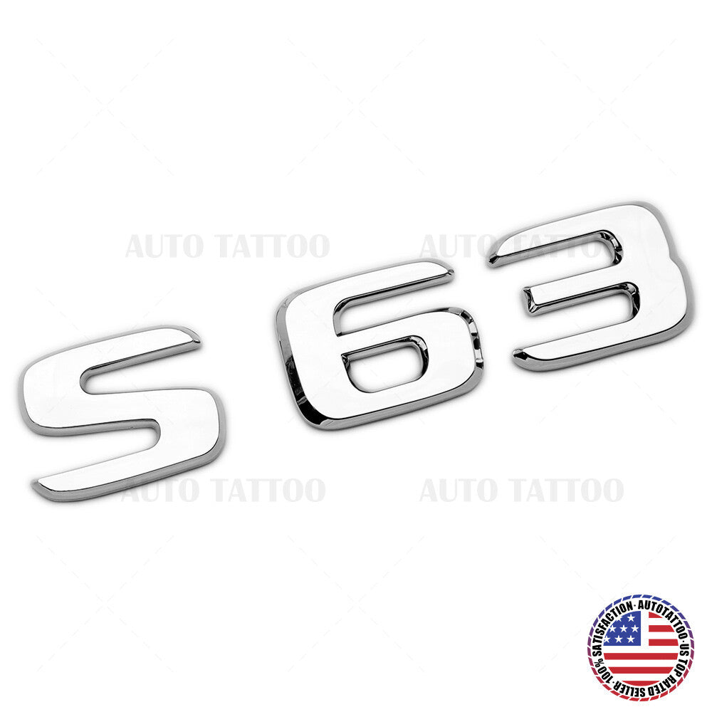 18-21 S 63 AMG Letter 3D Emblem Trunk Logo Nameplate Badge Decorate OEM Chrome