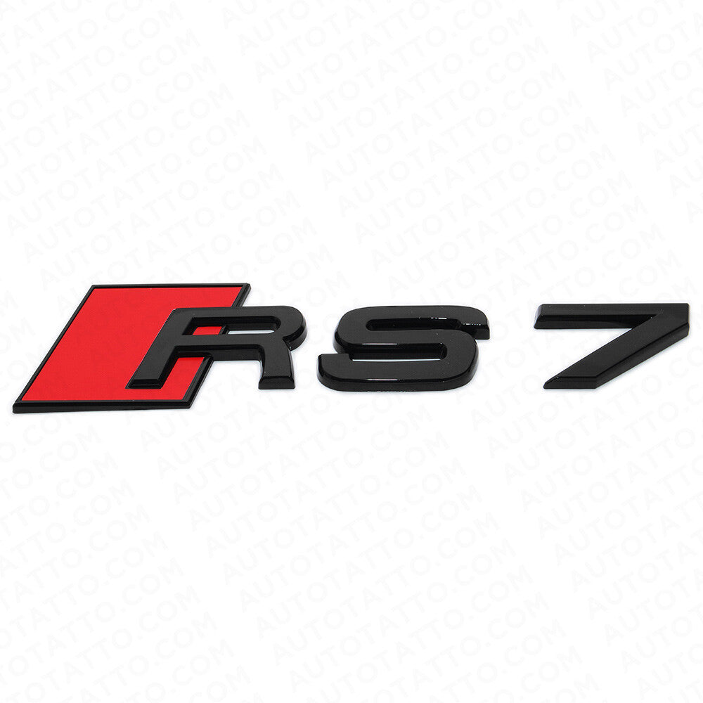 Audi RS 7 Gloss Black Rear Letter Tail Nameplate Trunk Emblem Badge Sport Sline