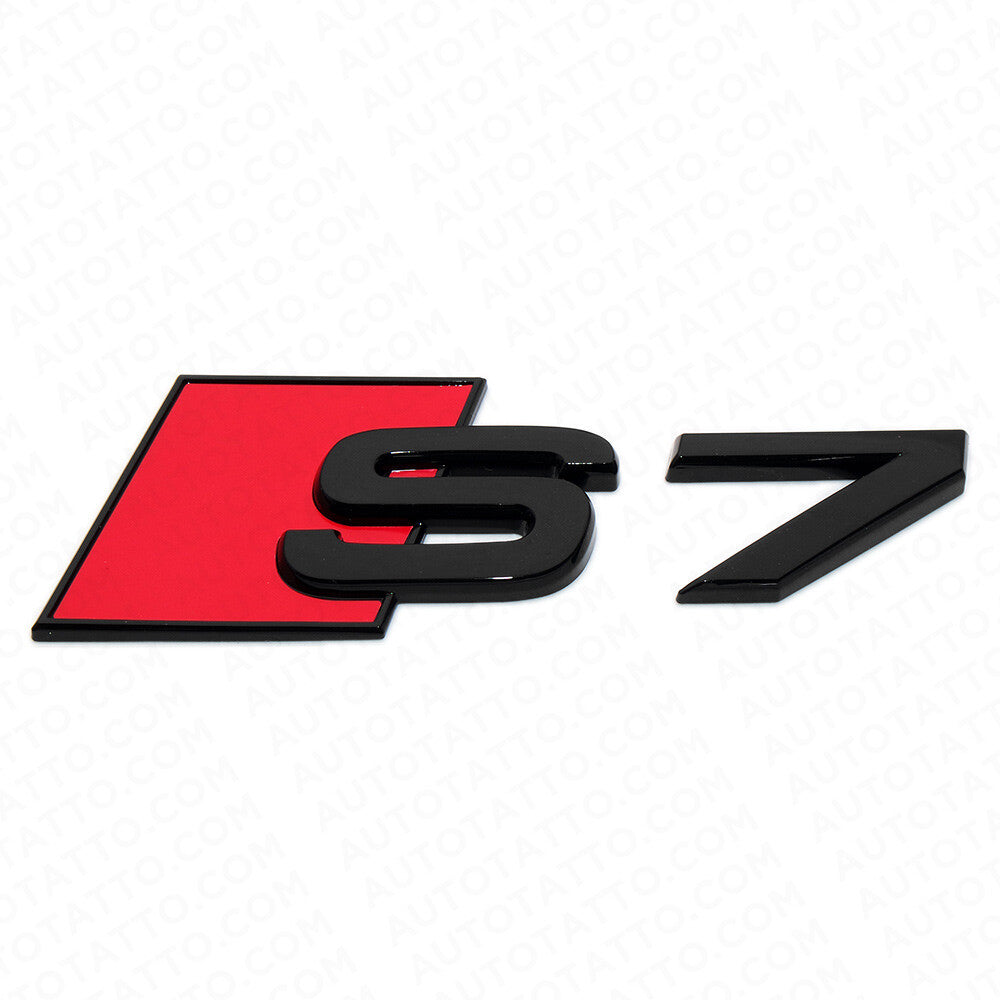 For Audi S7 Gloss Black Rear Letter Tail Badge Trunk Emblem Badge Logo Sport