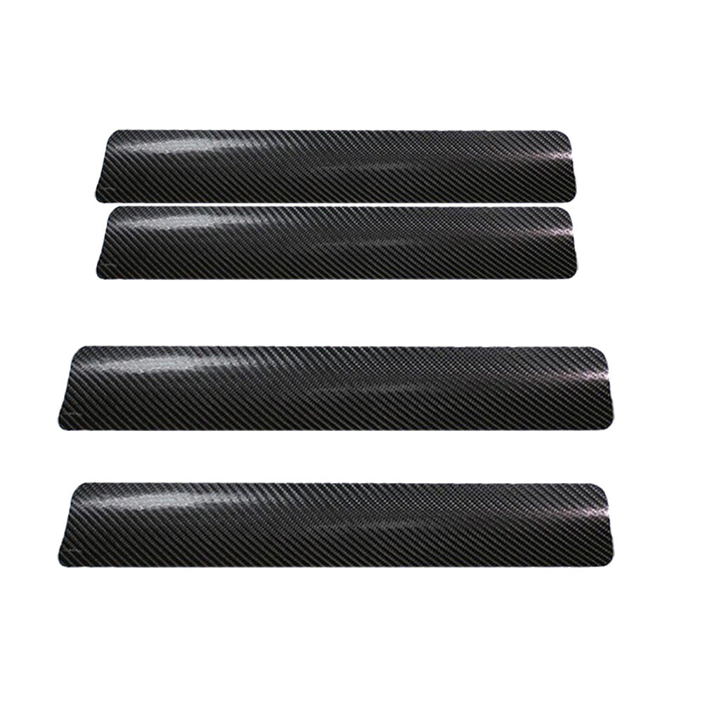 4x Carbon Fiber Car Door Plate Sill Scuff Cover Anti-Scratch Sticker Accessories