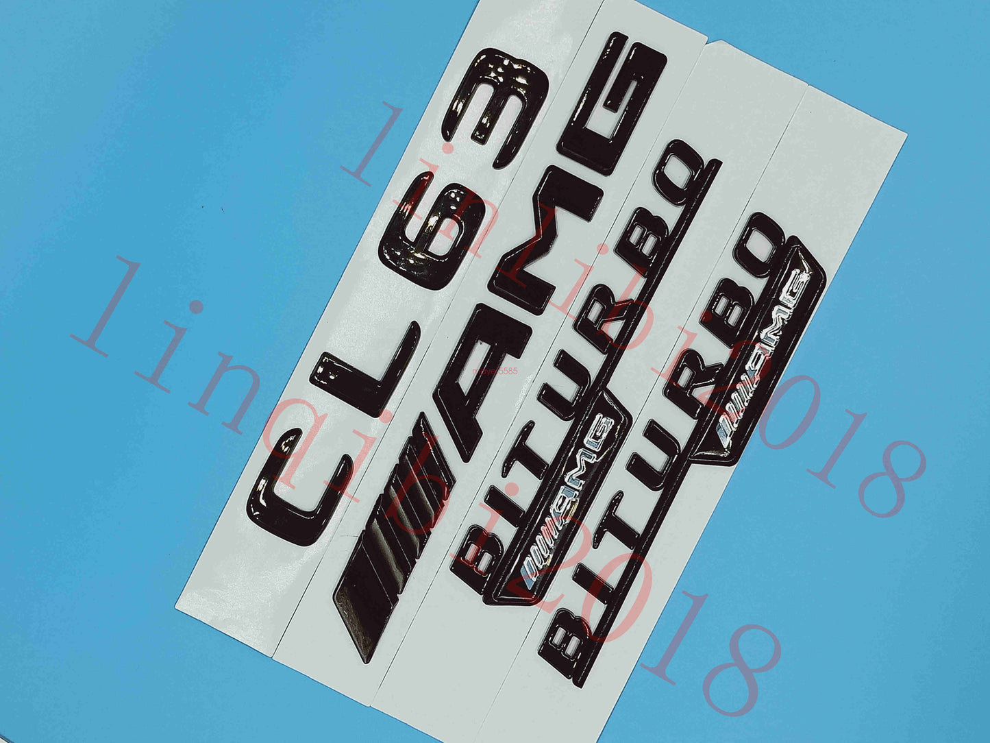 Gloss Black Flat " CL63 AMG BITURBO " Trunk Embl Badge Sticker for Mercedes Benz