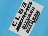Gloss Black Flat " CL63 AMG BITURBO " Trunk Embl Badge Sticker for Mercedes Benz