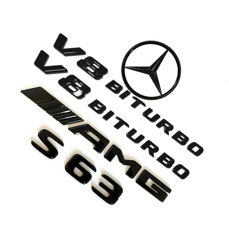 Gloss Black Rear Boot Star Badge & Emblems for Mercedes S63 AMG C217 COUPE ONLY