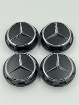 4pcs Mercedes Benz C63s E63s CLS63s AMG Black Chrome Center Caps Screw On 60mm
