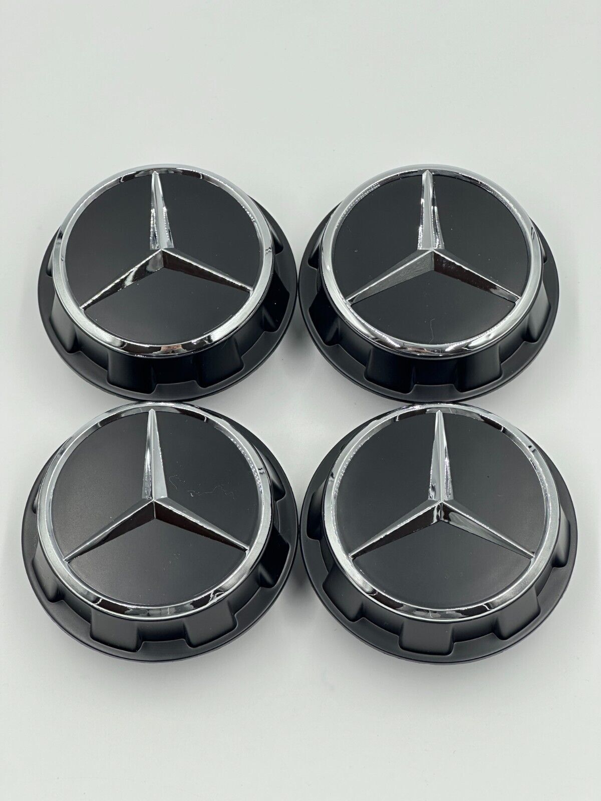 4pcs Mercedes Benz C63s E63s CLS63s AMG Black Chrome Center Caps Screw On 60mm