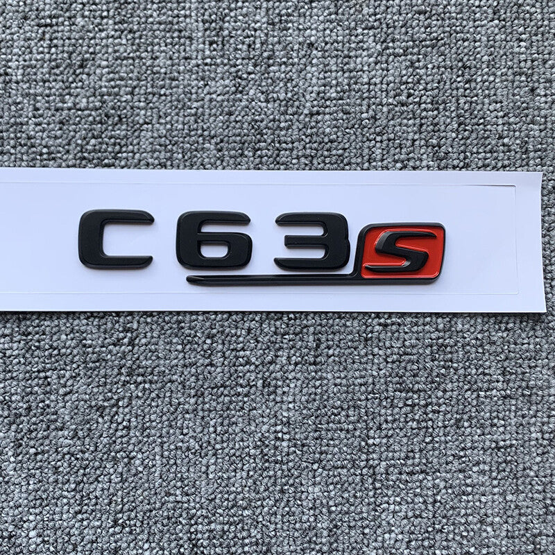 C63s Letters Trunk Emblem Badge Sticker for Mercedes Benz C63 AMG S Flat