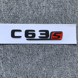 C63s Letters Trunk Emblem Badge Sticker for Mercedes Benz C63 AMG S Flat