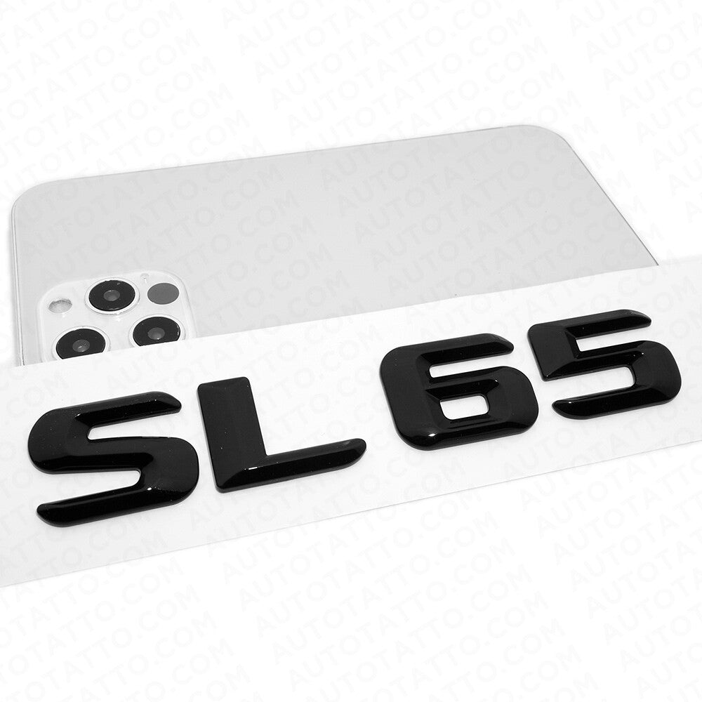 15-16 SL 65 AMG Letter 3D Emblem Trunk Logo Nameplate Badge Decorate Gloss Black