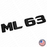 Benz ML 63 AMG Letter Emblem Trunk Logo Nameplate Badge Decorate Sport Black