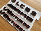 Black RED GLC63 AMG V8 BITURBO Emblem Badge Sticker Set For Mercedes GLC63