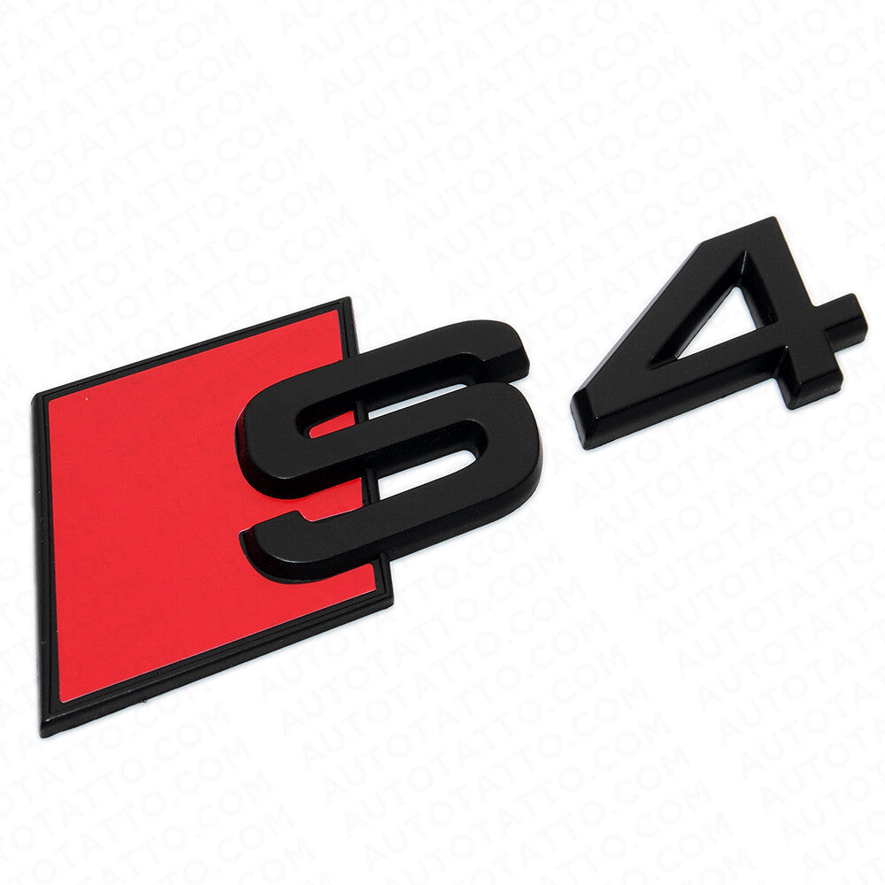 Audi S4 Matte Black Rear Letter Tail Nameplate Trunk Emblem Badge Sport Sline