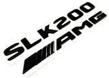 BLACK SLK200+AMG FOR MERCEDES REAR TRUNK EMBLEM BADGE NAMEPLATE DECAL NUMBERS