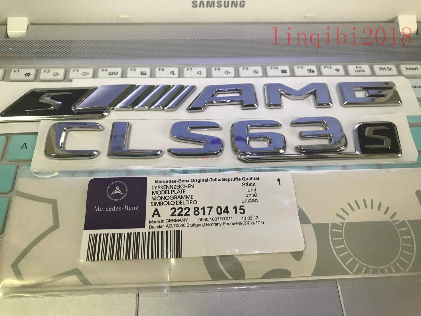 NEW "CLS63s + sAMG" High quality Rear Trunk Emblem Decal Badge FOR Mercedes Benz