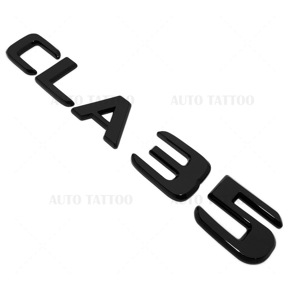 CLA 35 AMG 3D Emblem Trunk Lid Letter Logo Nameplate Badge Decorate Gloss Black