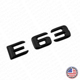14-16 E 63 AMG Letter Emblem 3D Trunk Logo Nameplate Badge Decorate Gloss Black