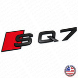 Audi SQ7 Matte Black Rear Letter Liftgate Nameplate Trunk Emblem Badge Sport