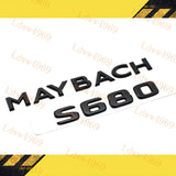 For S-Class W222 S680 Maybach Glossy Black Rear Trunk Emblem Decal Badge Sticker