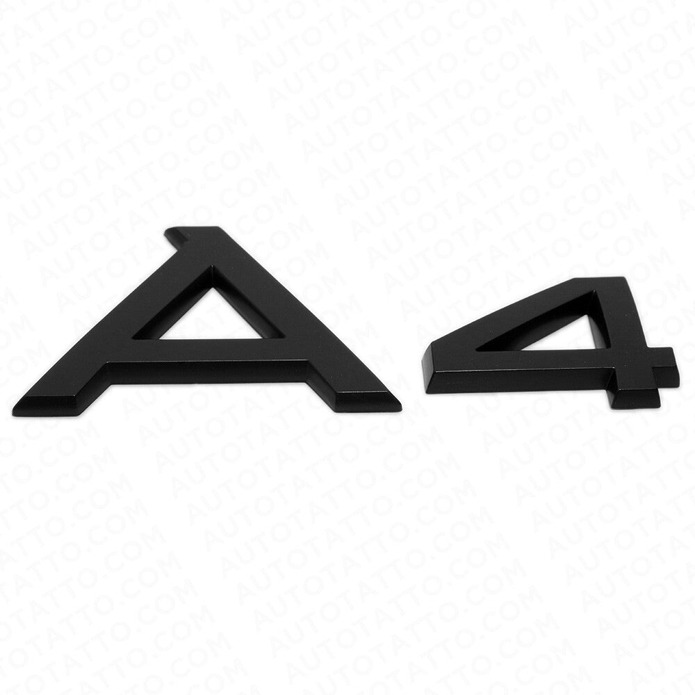 For Audi A4 Matte Black Rear Letter Tail Badge Trunk Emblem Badge Logo Sport