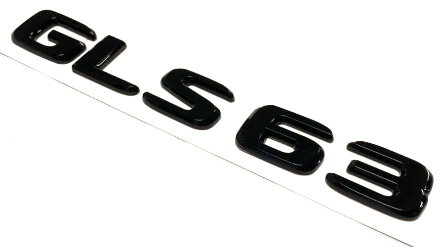 GLOSS BLACK GLS63 FOR MERCEDES REAR TRUNK EMBLEM NAMEPLATE DECAL NUMBERS LETTERS