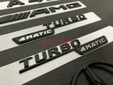 Gloss Black A45 AMG TURBO 4MATIC Rear Star Emblem PACKAGE replacement Badge W176