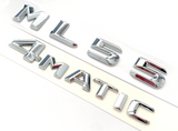 2X CHROME ML55+4MATIC FOR MERCEDES ML550 REAR TRUNK EMBLEM BADGE NAMEPLATE