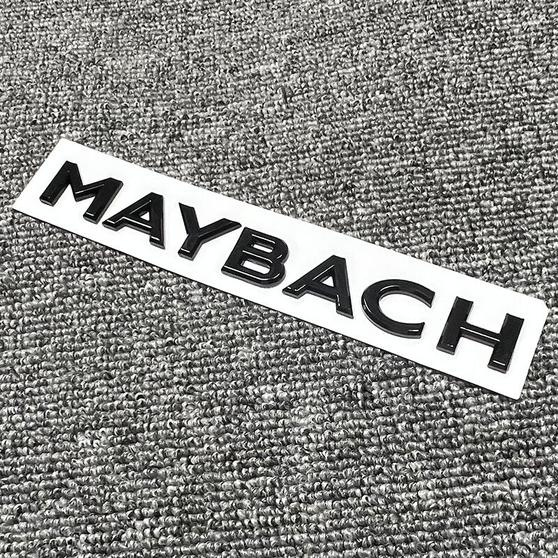 Gloss Black Maybach Letters Rear Trunk Emblem Badge Sticker For Mercedes Benz