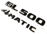 BLACK GL500+4MATIC FOR MERCEDES REAR TRUNK EMBLEM BADGE NAMEPLATE DECAL NUMBER