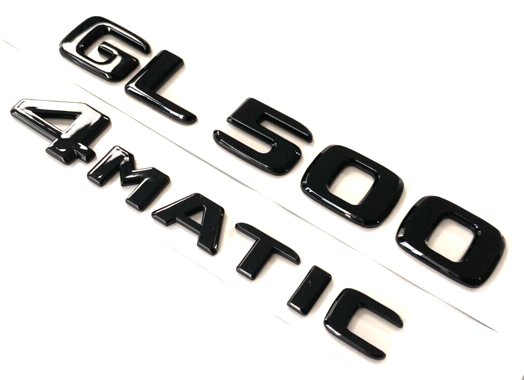 BLACK GL500+4MATIC FOR MERCEDES REAR TRUNK EMBLEM BADGE NAMEPLATE DECAL NUMBER
