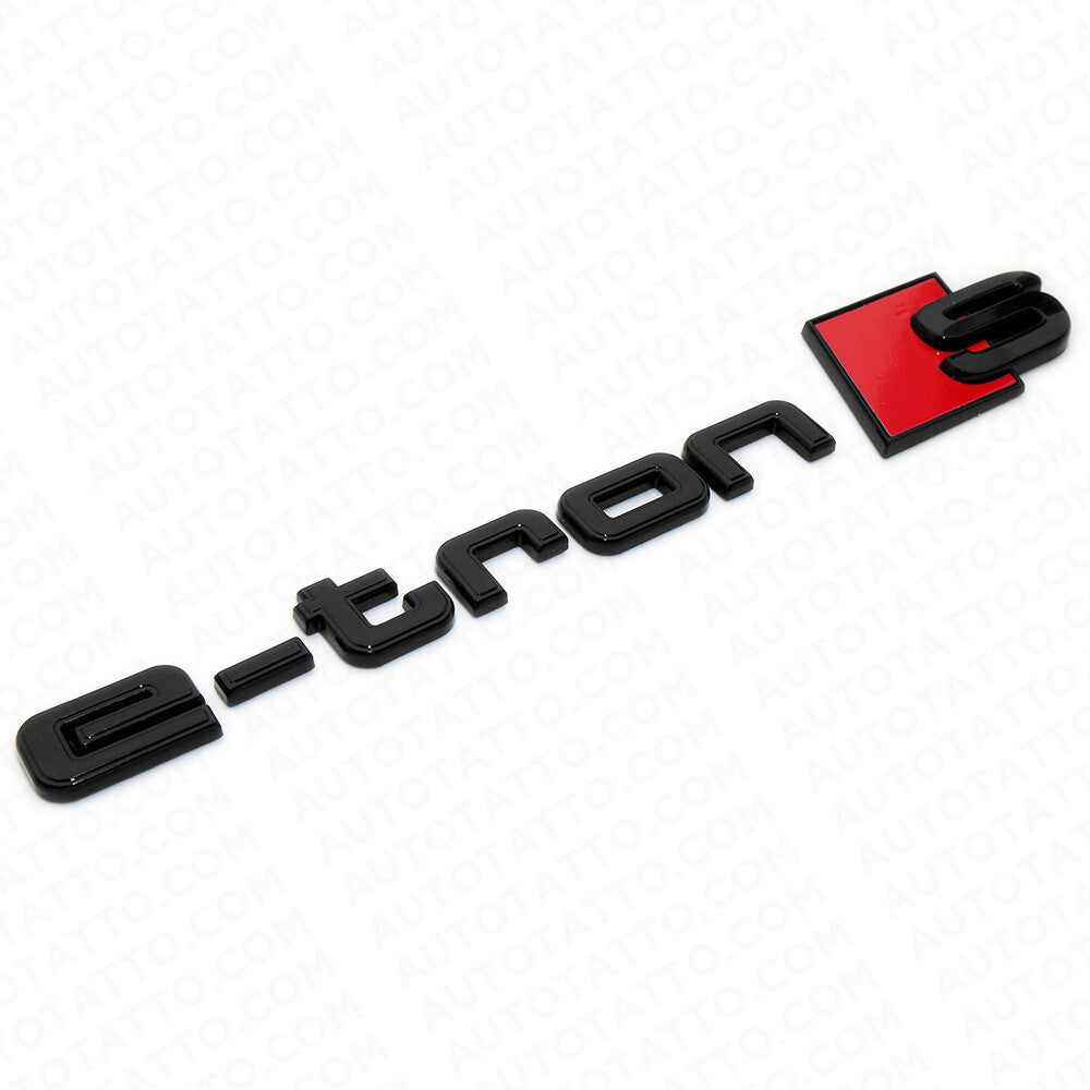 Audi e-tron S Gloss Black Letter Liftgate Nameplate Trunk Emblem Badge Sport