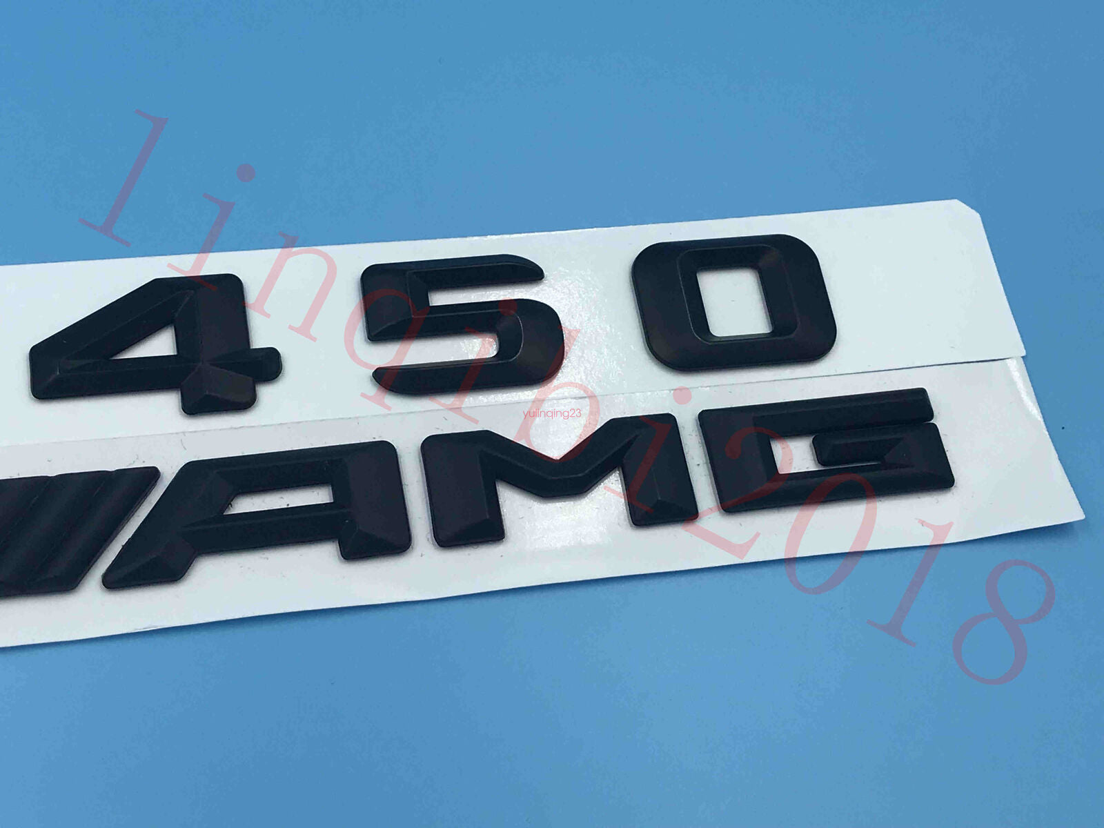 Matte Black "C450 + AMG" Letters Trunk Embl Badge Sticker for NEW C450
