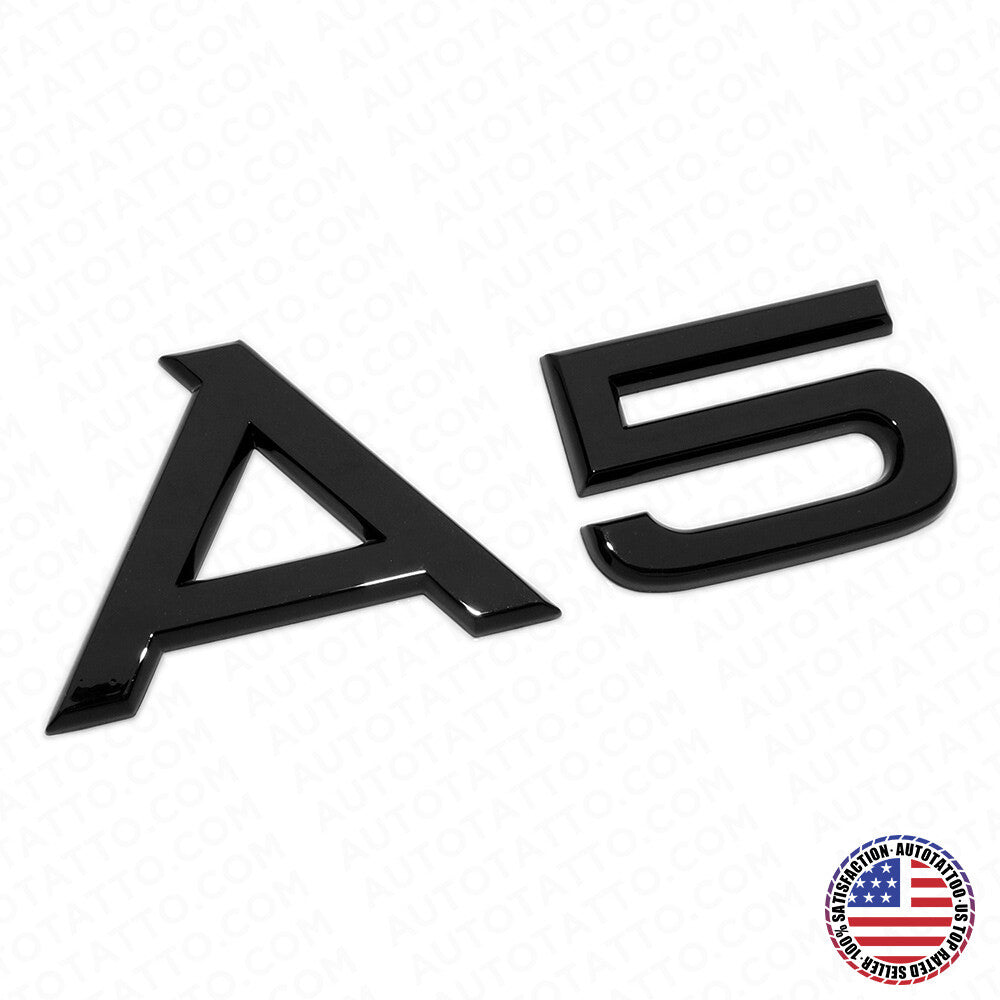 Audi A5 Gloss Black Rear Letter Tail Badge Trunk Emblem Badge Sport  Sline