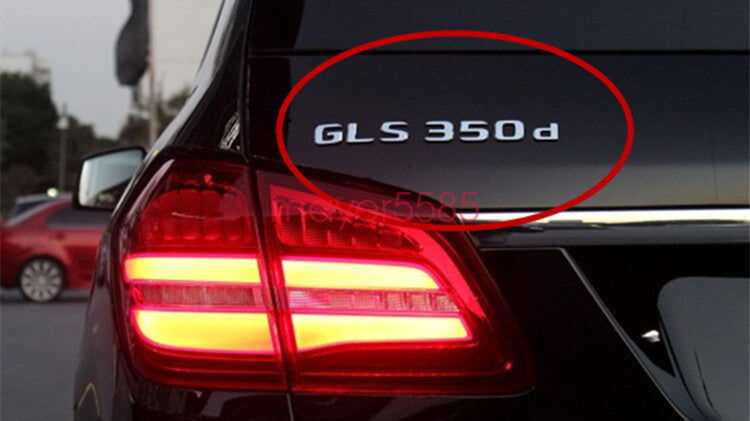 Chrome " GLS350d " Number Letters Rear Trunk Badge Emblem for Mercedes Benz GLS