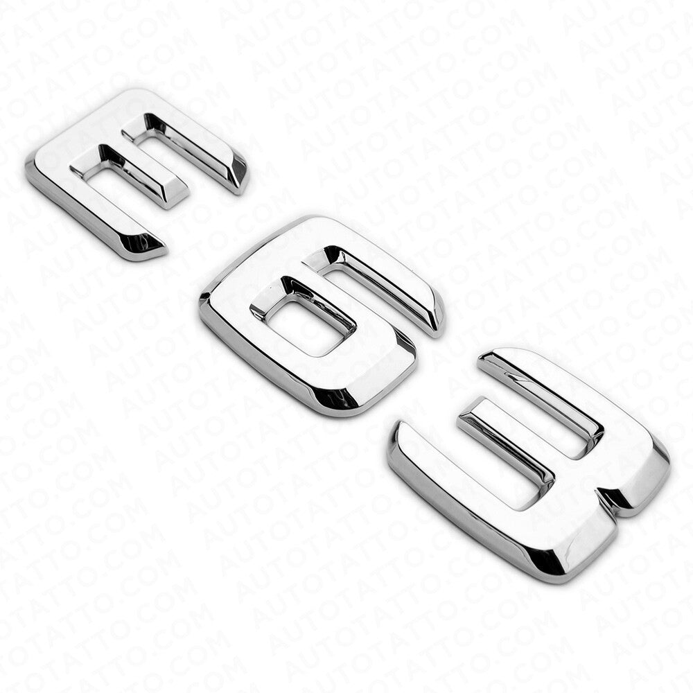 07-13 E 63 AMG Letter Emblem 3D Trunk Logo Nameplate Badge Decorate Sport Chrome