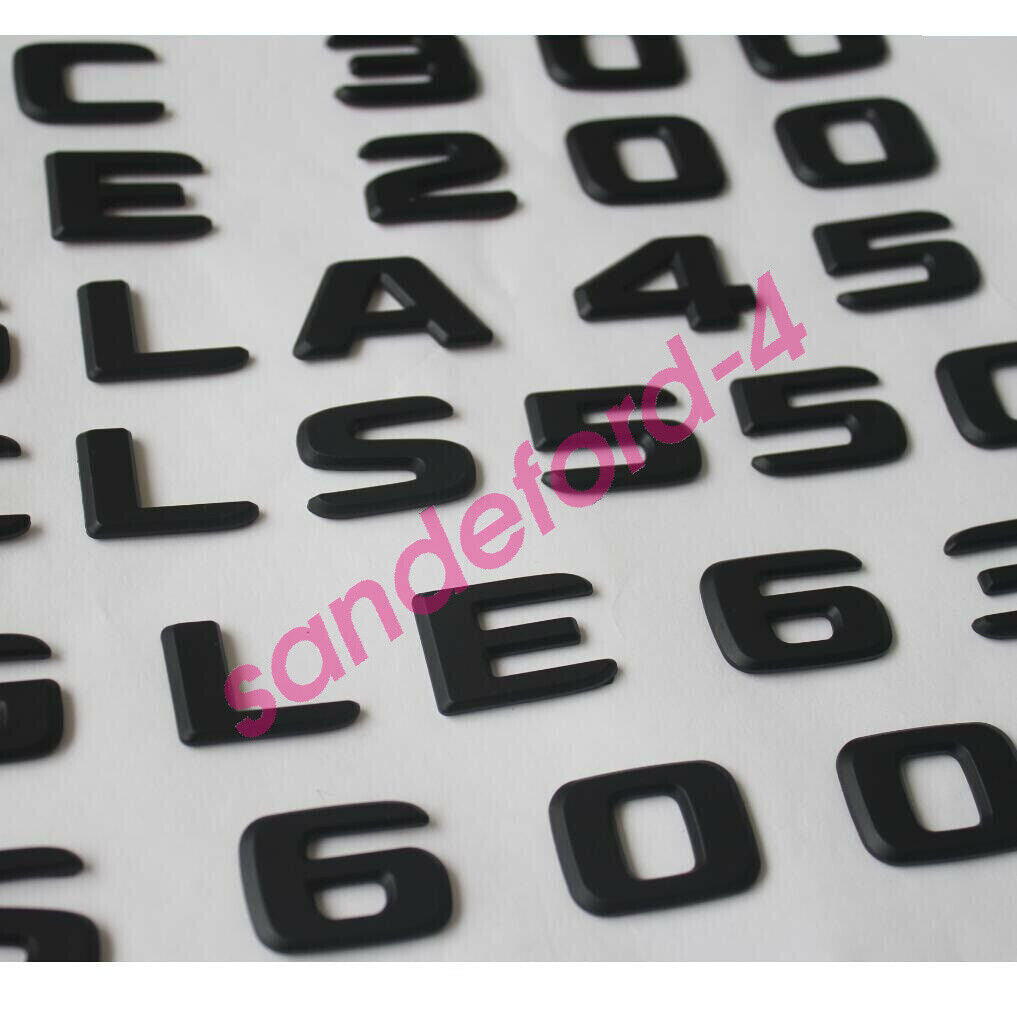 Black GLC43 AMG BITURBO 4MATIC Trunk Fender Badges Emblems for Mercedes ben
