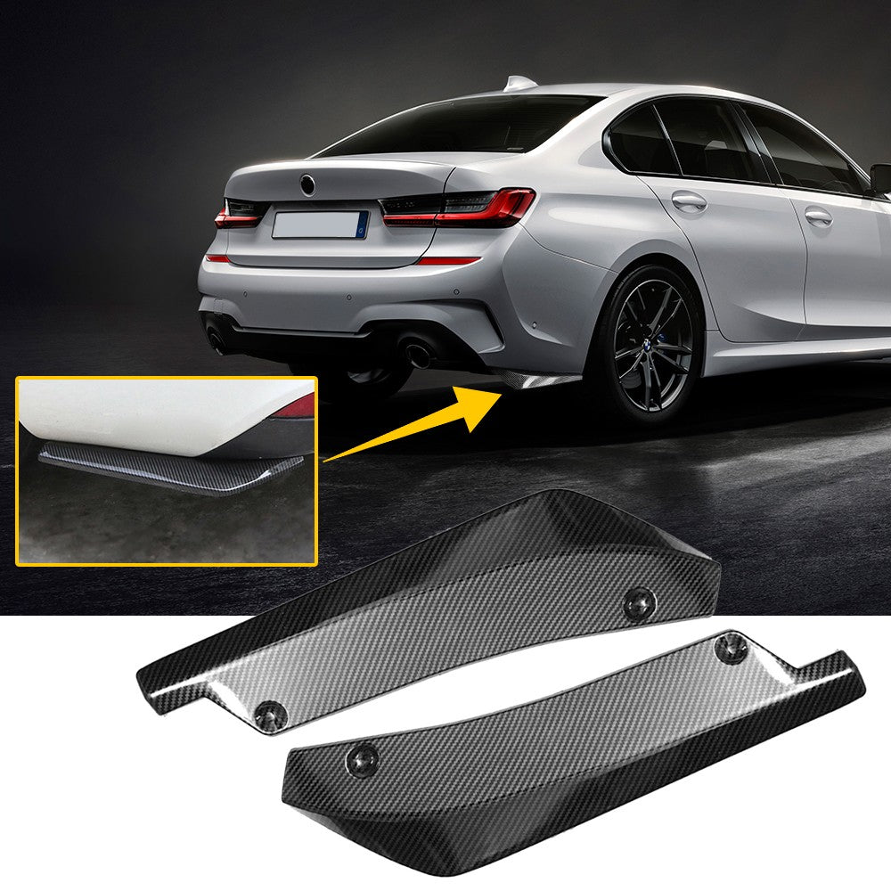 2Pcs Polished Car Rear Bumper Lip Diffuser Splitter Canard Protector Accessories