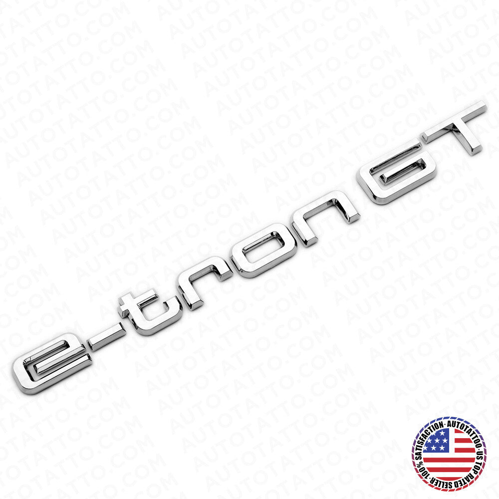 Audi e-tron GT Chrome Rear Letter Liftgate Nameplate Trunk Emblem Badge Sport